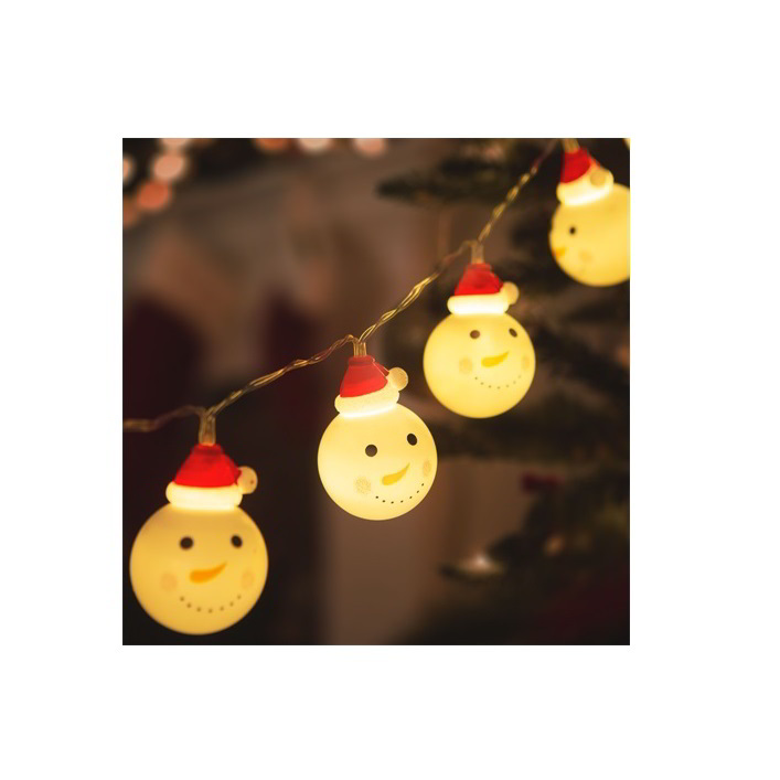 Lampki LED Family Christmas 1 m – Bałwanki, Ciepłe Światło-0