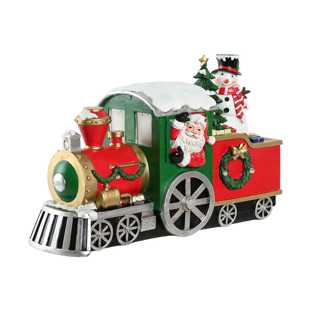 Świąteczny pociąg LED  – dekoracja bożonarodzeniowa w czerwono-zielonych barwach 🎅-0
