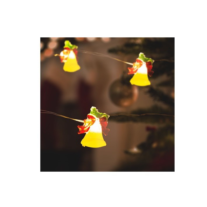 Świąteczny łańcuch LED z dzwoneczkami 🎅-0